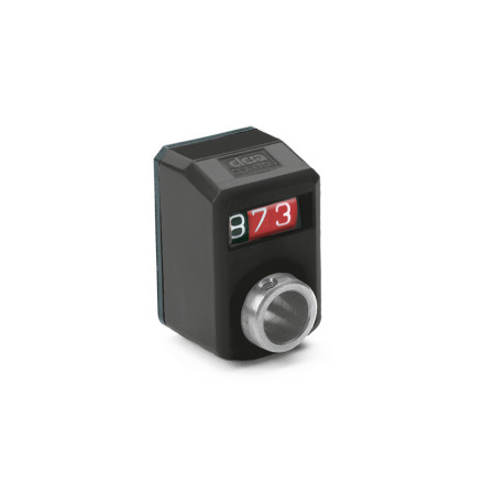 Indicatori di posizione GN 955.2: albero cavo in acciaio INOX, a 3 cifre, indicazione digitale, contatore meccanico