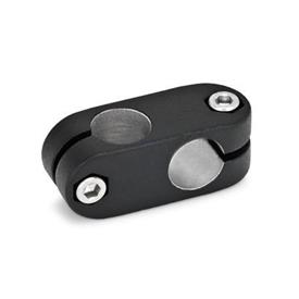 GN 131 Kreuz-Klemmverbinder, Aluminium Oberfläche: SW - schwarz, RAL 9005, strukturmatt