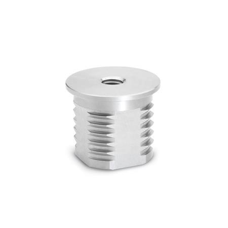 Boccole a innesto GN 992.5: Acciaio INOX, per tubi tondi e tubi quadri