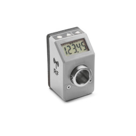 GN 9154 Indicatori di posizione, 5 cifre, elettronici, display LCD, con trasmissione dati tramite radiofrequenza Colore: GR - grigio, RAL 7040, finitura lucida