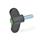 GN 633 Vis papillon, plastique, goujon fileté acier Couleur du capuchon: DGN - vert, RAL 6017, finition mat