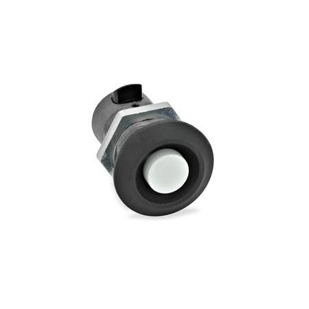Chiusure a scatto  GN 315.1: Corpo di contenimento serratura lega di zinco pressofusa, due distanze di bloccaggio