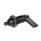 GN 721 Pistoncini di posizionamento a molla con leva, acciaio, senza funzione di bloccaggio, con arresto di fine corsa a 180° Tipo: LAK - Blocco a sinistra, con controdado