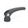 GN 926 Exzenterspanner, Kunststoff, Buchse Stahl Form: A - mit verstellbarer Auflagescheibe