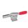 GN 820 Attrezzi di serraggio, acciaio INOX, leva di azionamento orizzontale, con base di fissaggio orizzontale Materiale: NI - Acciaio inox
Tipo: M - Braccio di bloccaggio a forcella, con due rondelle flangiate