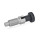 GN 717 Doigts d'indexage, inox, avec bouton, avec et sans position de repos Type: C - avec position de repos, sans contre-écrou
Matériau: NI - Inox
