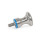 GN 75.6 Boutons champignon, inox, conception hygiénique Type: E - avec goujon fileté
Finition: MT - finition mate (Ra < 0,8 µm)
Matériau (anneau d'étanchéité): E - EPDM