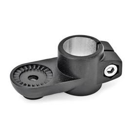 GN 274 Laschen-Klemmverbinder, Aluminium Form: IV - mit Innenverzahnung<br />Oberfläche: SW - schwarz, RAL 9005, strukturmatt