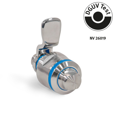 Loquets GN 1150: Inox, conception hygiénique côté bras manipulateur et bras de verrouillage (hygiène complète)