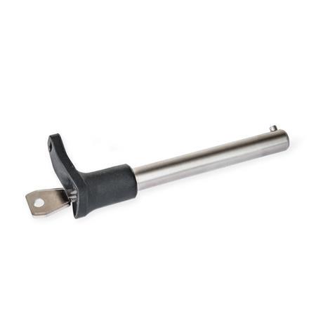 Perni autobloccanti GN 314: Acciaio INOX, con impugnatura a L, con serratura