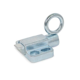 GN 724.6 Pistoncini di posizionamento a molla, acciaio/acciaio INOX, con perno smussato, con flangia per montaggio a filo Type: C2 - Smusso in basso<br />Materiale/Finitura: ZB - Zincato, passivato blu<br />Identification no.: 1 - Senza pezzo di riscontro