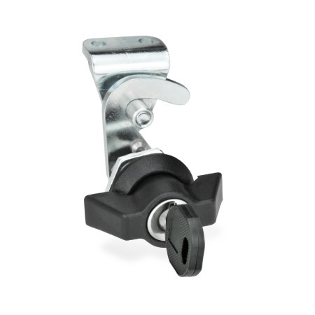 Chiusure a uncino GN 115.8: Corpo di contenimento serratura lega di zinco pressofusa, chiudibile a chiave