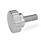 GN 535 Manopole zigrinate con prigioniero filettato, acciaio INOX Finitura: PL - Finitura lucidata a specchio