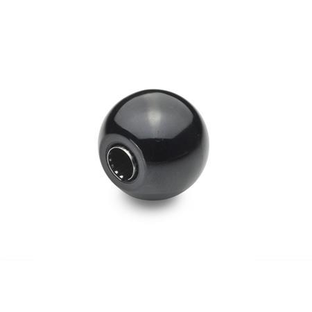 DIN 319 Impugnature fisse a sfera, tipo a pressione, plastica Materiale: KU - Plastica
Tipo: L - Con anello di tolleranza