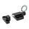 GN 724.6 Doigts d'indexage, acier/inox, avec goupille chanfreinée et bride pour montage en surface Type: C2 - Chanfrein, bas
Matériau/finition: SW - noir, RAL 9005, finition texturée
Identification no.: 2 - Avec contre-pièce