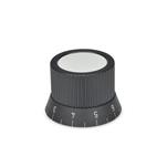 Drehknöpfe, Aluminium, schwarz eloxiert