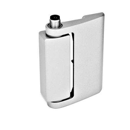 GN 139.1 Sicherheits-Schaltscharniere mit Anschlussstecker Form: A - Anschlussstecker oben