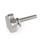 GN 5334.13 Boutons étoile avec goujon fileté, Inox, avec protection contre la perte Type: A - uniquement avec anneau de retenue