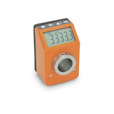 GN 9053 Stellungsanzeiger, 6-stellig, elektronisch, LCD-Display Farbe: OR - orange, RAL 2004