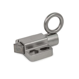 GN 724.6 Doigts d'indexage, acier/inox, avec goupille chanfreinée et bride pour montage en surface Type: C3 - Chanfrein, droit<br />Matériau/finition: NI - Inox, moulage de précision<br />Identification no.: 1 - Sans contre-pièce