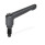 GN 306 Manettes indexables, zinc moulé sous pression, insert acier, avec goujons filetés, avec pointes spéciales Type: ZK - Pivot sphérique
Couleur: B - Noir, RAL 9005, finition texturée