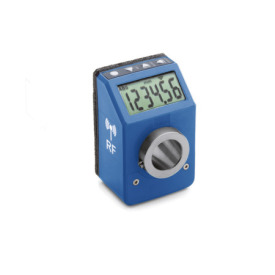 GN 9153 Indicatori di posizione, 6 cifre, elettronici, display LCD, trasmissione dati tramite radiofrequenza Colore: BL - blu, RAL 5005, shiny finish