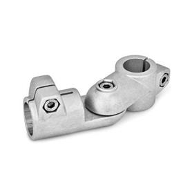 GN 284 Gelenk-Klemmverbinder, Aluminium Form: T - Verstellung mit 15°-Teilung (Verzahnung)<br />Oberfläche: BL - blank, gestrahlt, matt