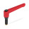 GN 306 Manettes indexables, zinc moulé sous pression, insert acier, avec goujons filetés, avec pointes spéciales Type: MS - Pointe en laiton
Couleur: R - Rouge, RAL 3000, finition texturée