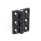 GN 237 Cerniere, lega di zinco pressofusa, allungate verticalmente Material: ZD - Lega di zinco pressofusa
Tipo: A - 2x3 fori alesati per viti a testa svasata
Finitura: SW - Nero, RAL 9005, finitura strutturata