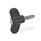 GN 633.10 Chiavette di serraggio, plastic, perno filettato acciaio INOX, con perno in plastica Colore della calottina: DGR - Grigio, RAL 7035, finitura mat