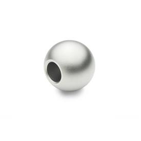 DIN 319 Impugnature fisse a sfera in acciaio INOX Werkstoff: NI - Acciaio inox<br />Form: K - Con foro liscio H7