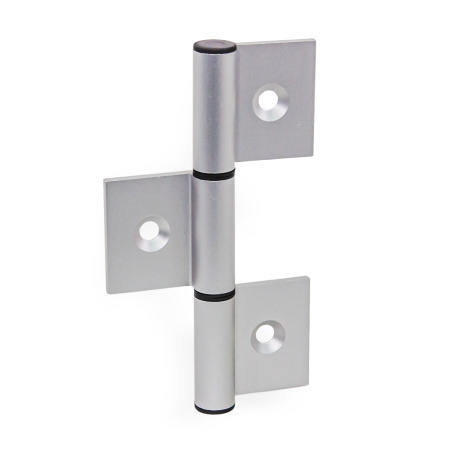 Scharniere GN 2295: Aluminium, für Aluprofile / Flächenelemente, dreiteilig