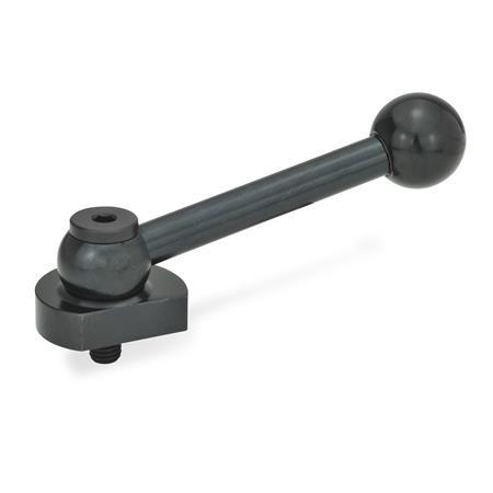 Spiralexzenter GN 918: Stahl, Spannung radial, mit Gewindezapfen