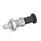 GN 817.2 Pistoncini di posizionamento a molla, acciaio INOX, con manopola lunga, con e senza posizione di arresto Materiale: NI - Acciaio inox
Tipo: BK - Senza posizione di arresto, con controdado