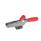 GN 850.2 Attrezzi di serraggio, Acciaio INOX, con gancio di sicurezza, per operazioni di trazione Tipo: TF - Senza asse di trazione, senza fermo
Materiale: NI - Acciaio inox
