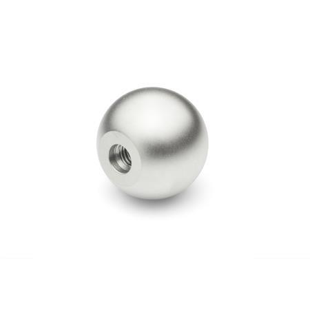 DIN 319 Impugnature fisse a sfera in acciaio INOX Werkstoff: NI - Acciaio inox
Form: C - Con filettatura