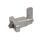 GN 724.2 Loquets à ressort, acier/inox, avec goupille chanfreinée et bride pour montage en surface N° d'identification: 1 - Chanfrein, haut
Type: A - Position du bras de verrouillage perpendiculaire à la bride
Matériau/Finition: NI - Inox, moulage de précision