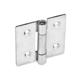 GN 136 Cerniere in lamiera di acciaio INOX, quadrate o allungate verticalmente Materiale: A4 - Acciaio inox<br />Tipo: C - Con fori svasati<br />Lunghezza: l2 (q) - square