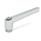GN 300.1 Manettes indexables, zinc moulé sous pression, insert en Inox, avec filetage interne / trou alésé Couleur: SR - argenté, RAL 9006, finition texturée
