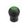 GN 675.1 Impugnature a sfera Softline con calottina, plastica Colore della calottina: DGN - Verde, RAL 6017, finitura mat