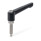 GN 306 Maniglie a ripresa, lega di zinco pressofusa, inserto acciaio INOX, con perni filettati, con puntali speciali Tipo: ZKN - Estremità sferica
Colore: B - Nero, RAL 9005, finitura testurizzata