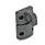 GN 449 Blocca porta a scatto, plastica Tipo: B - Chiusura a scatto, bloccaggio, con mini maniglia
Colore: SW - Nero, finitura matt