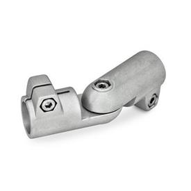 GN 286 Gelenk-Klemmverbinder, Aluminium Form: T - Verstellung mit 15°-Teilung (Verzahnung)<br />Oberfläche: BL - blank, gestrahlt, matt
