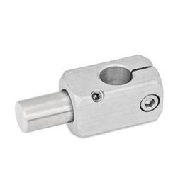 GN 476 T-Klemmhalter, Aluminium Oberfläche: MT - matt, gleitgeschliffen<br />Form: W - mit Bolzen