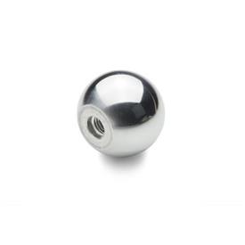 DIN 319 Impugnature fisse a sfera acciaio, alluminio Materiale: AL - Alluminio<br />Tipo: C - Con filettatura