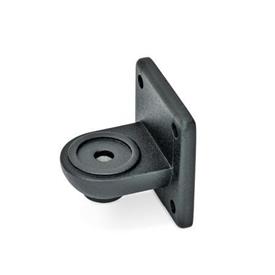 GN 272 Laschen-Klemmverbinder, Aluminium Form: MZ - mit Zentrieransatz<br />Oberfläche: SW - schwarz, RAL 9005, strukturmatt