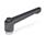 GN 303.1 Manettes indexables, Zinc moulé sous pression, Insert Acier inoxydable, avec filetage femelle, avec bouton de déverrouillage Couleur du bouton de déverrouillage: S - noir, RAL 9005