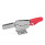 GN 820.3 Sauterelles, inox, manette d'actionnement horizontale, avec mécanisme de verrouillage, embase horizontale Matériau: NI - Inox
Type: ML - Bras de serrage à fourche, avec deux rondelles à bride