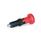 GN 617.2 Doigts d'indexage, lastique, goupille de centrage inox, avec et sans position de repos, avec bouton rouge Type: C - avec position de repos, sans contre-écrou
Matériau: NI - Inox