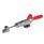 GN 850.2 Sauterelles, Inox, avec crochet de sécurité, pour action de traction Type: TT - avec axe de tirage + cran d'arrêt + boulon de verrouillage à tête en T
Matériau: NI - Inox